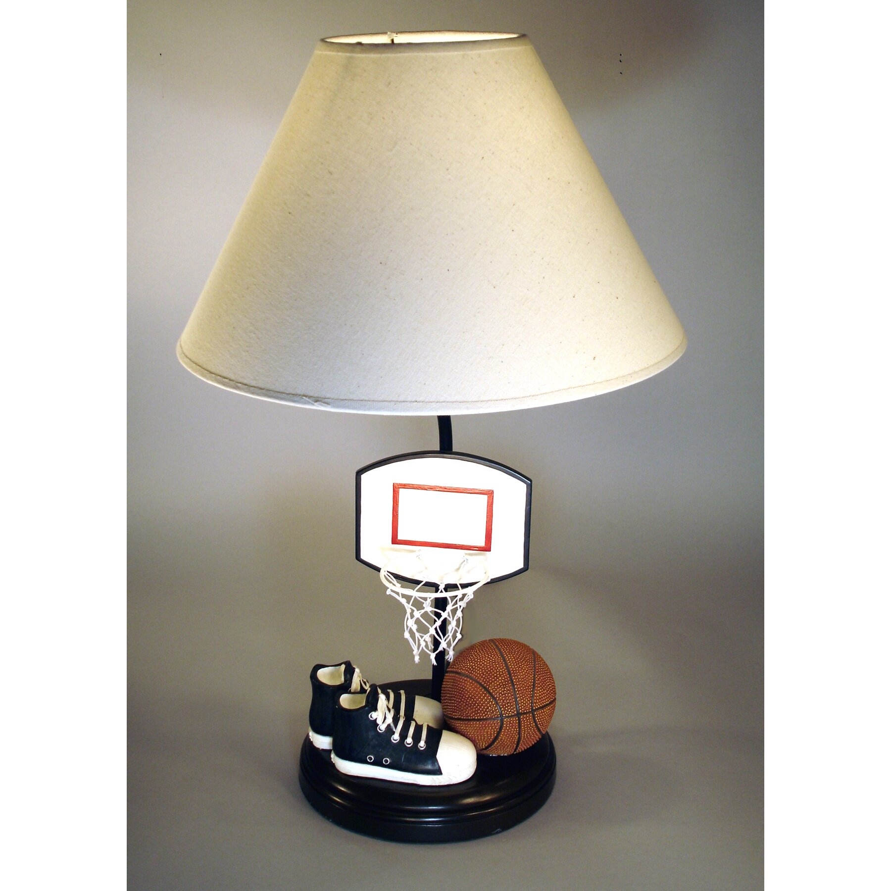 Basketball 20" H Net Table Lamp with Empire Shade