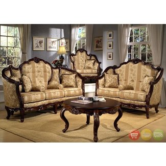 Traditional Victorian Luxury Sofa & Love Seat Formal ...