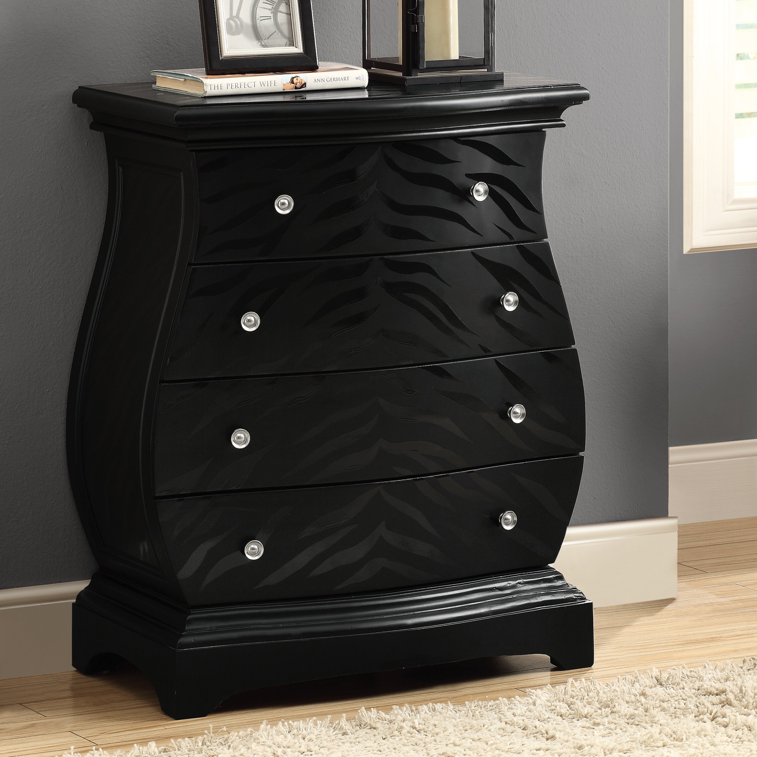 Bombay Hour Glass Shaped 4 Drawer Chest