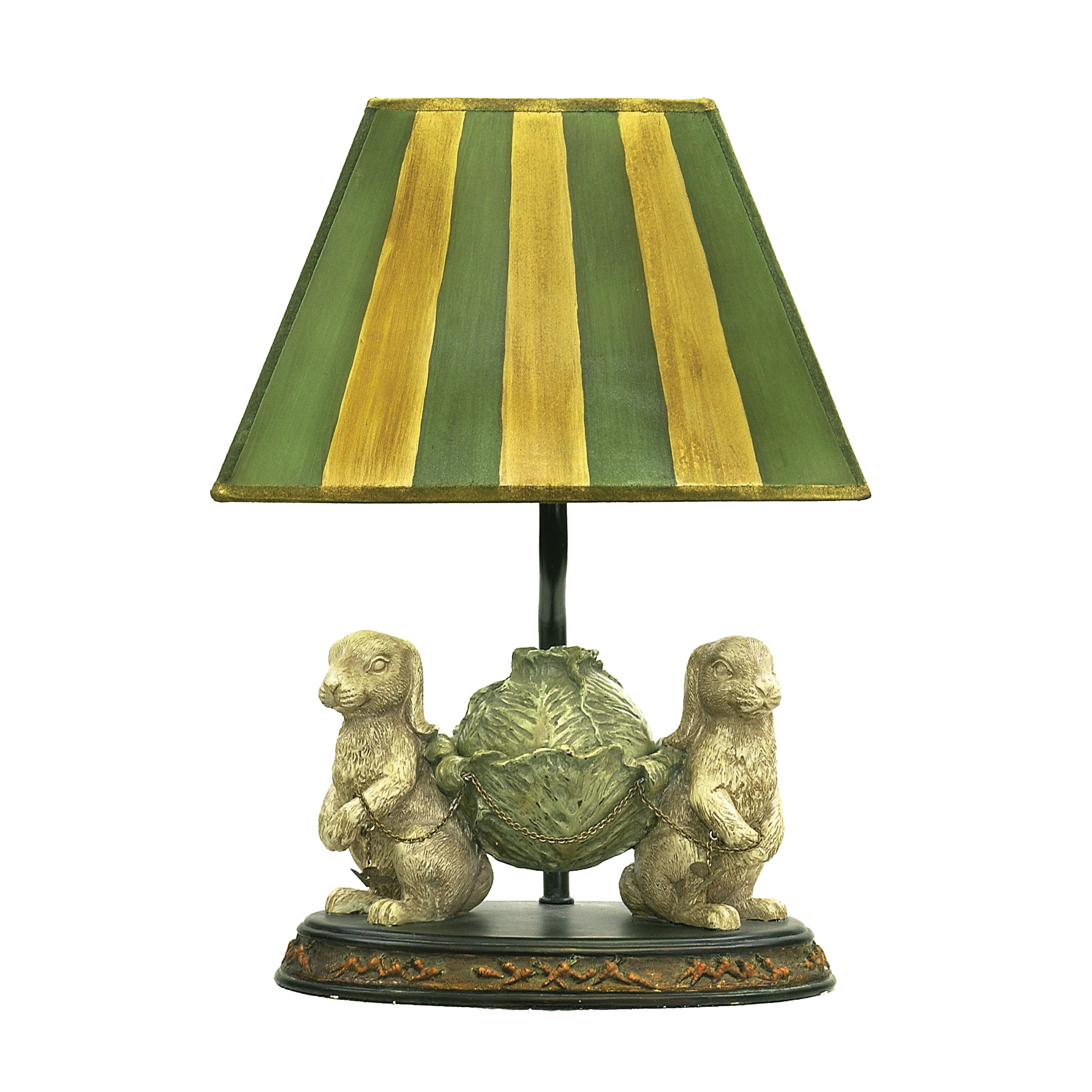 Bunnies Bearing Dinner 14" H Table Lamp with Empire Shade