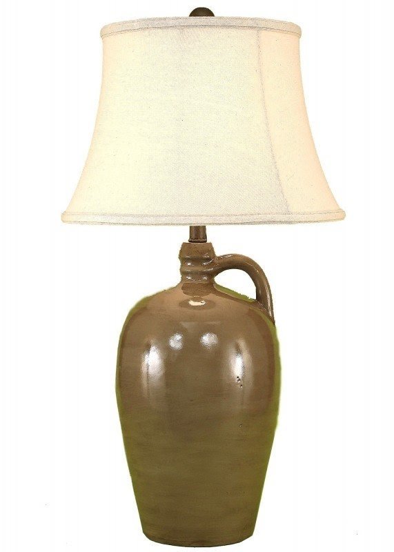 Casual Living 1 Handle Pottery Pot 29" H Table Lamp with Bell Shade
