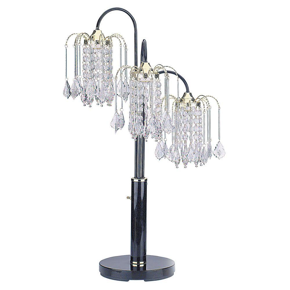 Crystal 34" H Table Lamp with Novelty Shade