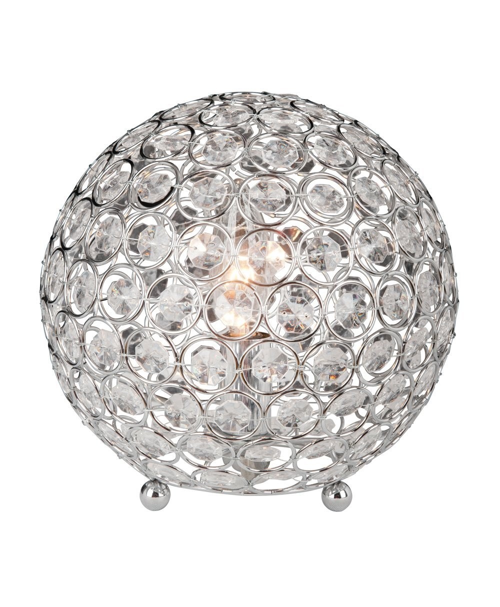 Crystal Ball 8" H Table Lamp with Sphere Shade