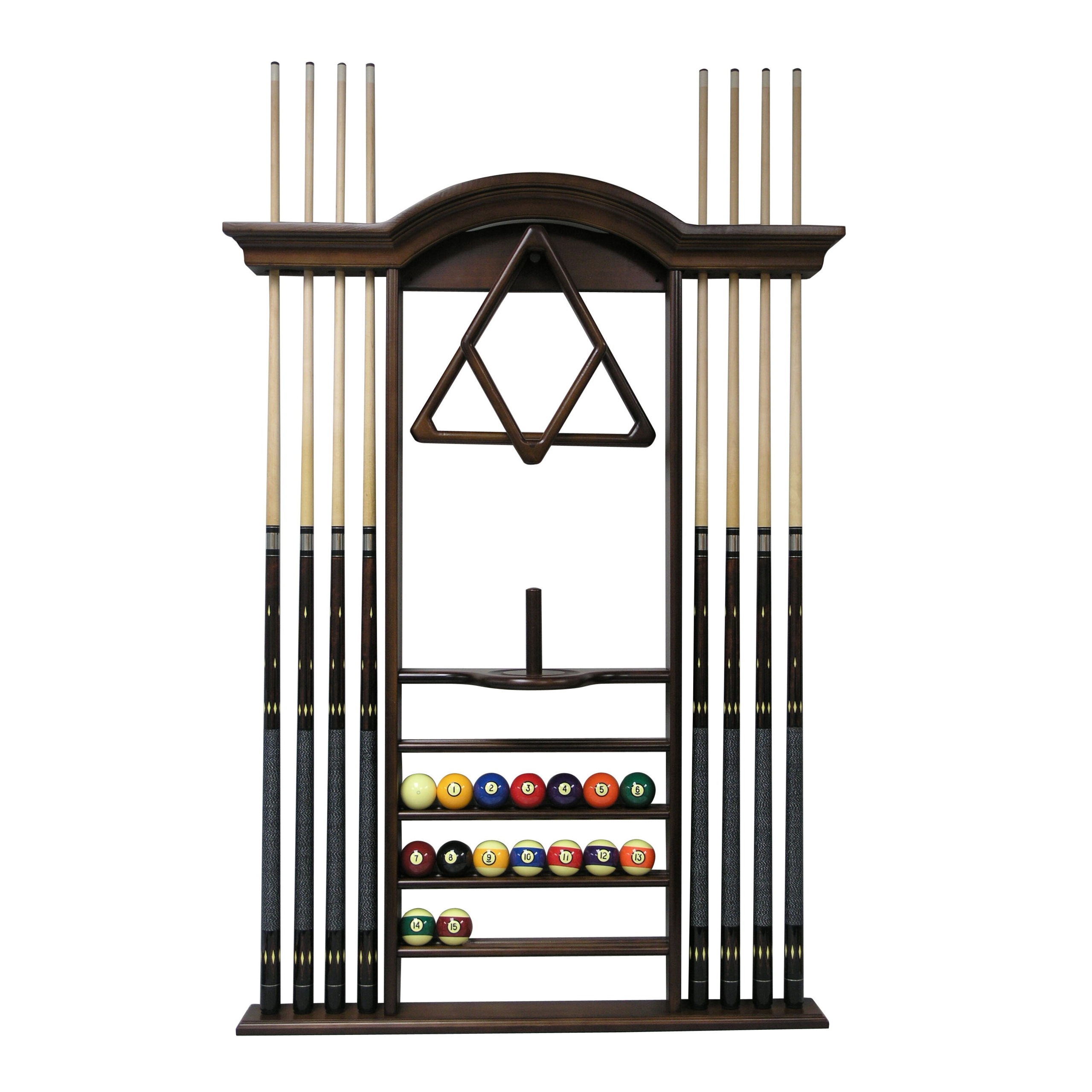 Deluxe Wall Pool Cue Rack