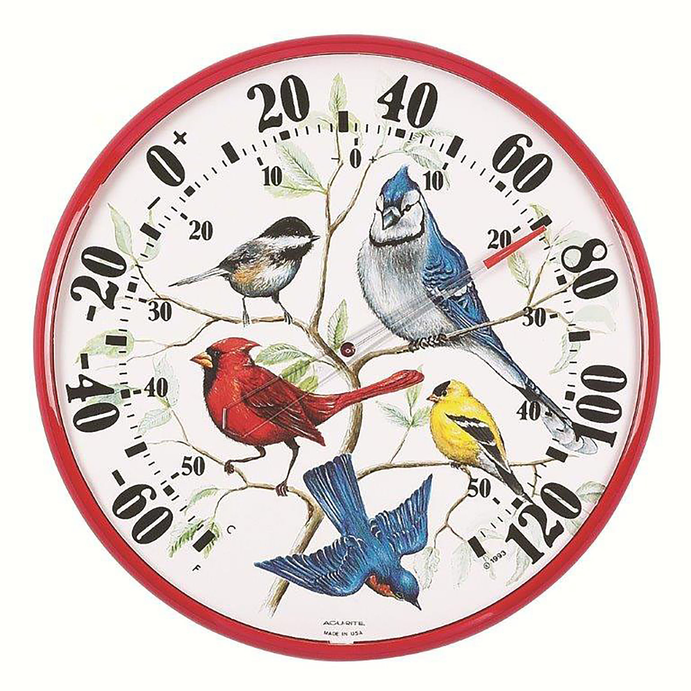 Designer Edition Indoor / Outdoor Songbirds Thermometer
