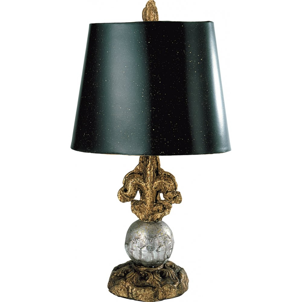 Fleur De Lis 22" H Table Lamp with Empire Shade