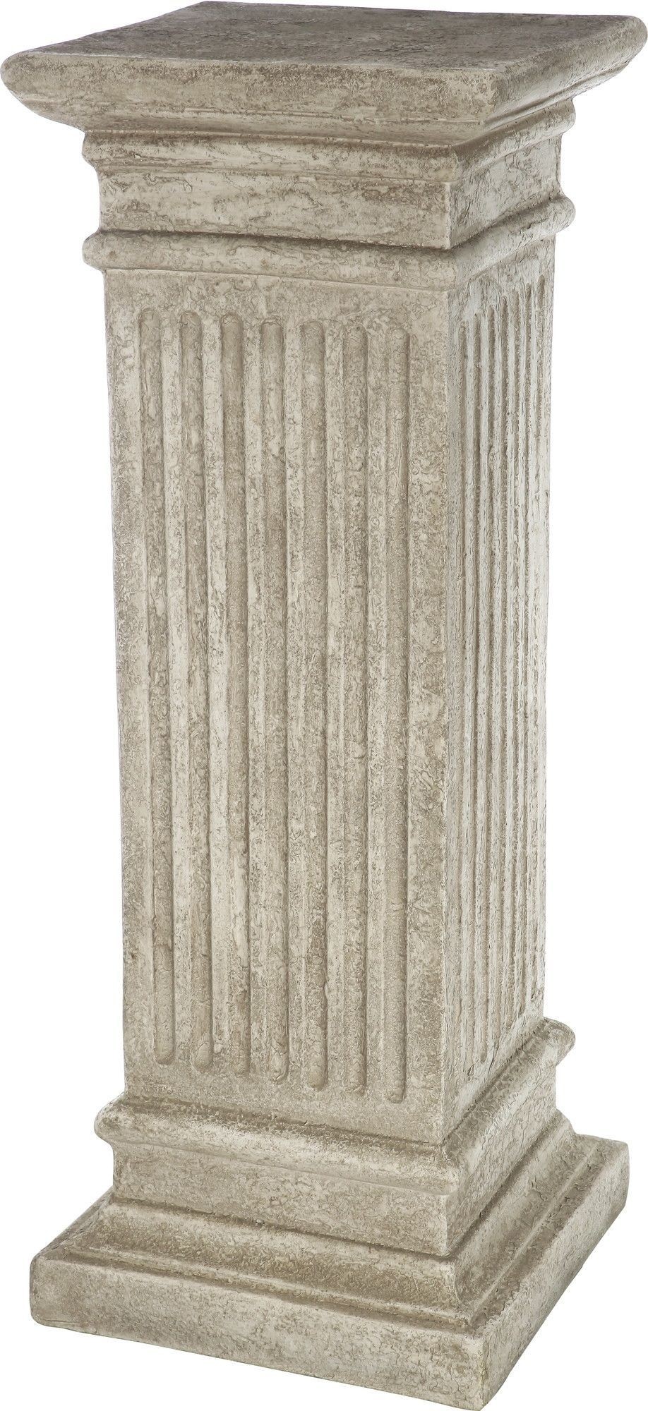 Fibreglass & Resin 32cm Garden Column Pedestal Classical Style Rustic