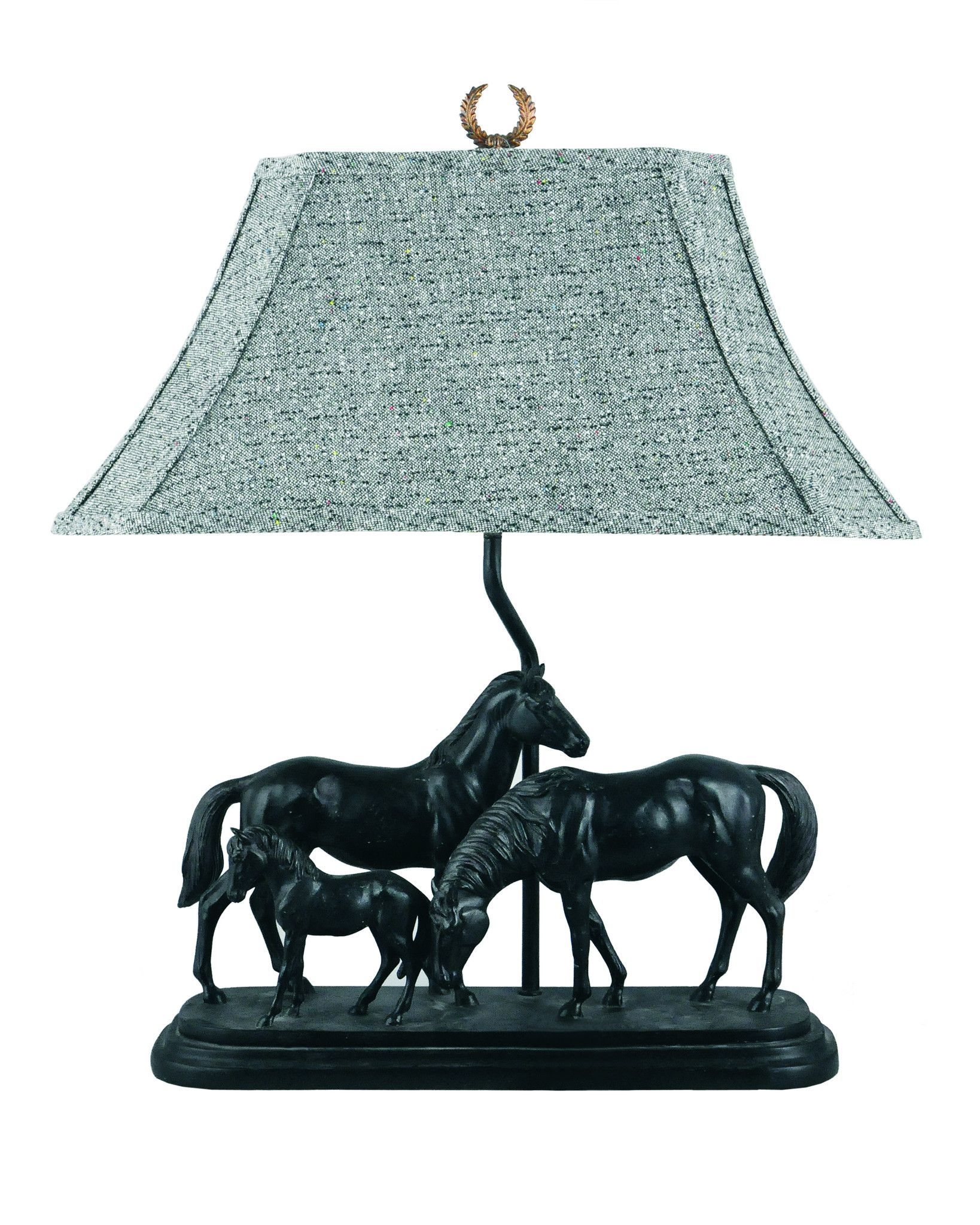 Horse 21" H Table Lamp with Bell Shade
