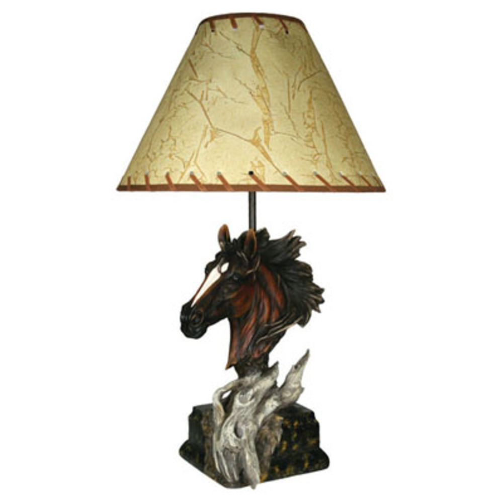 Horse 23" H Table Lamp with Empire Shade
