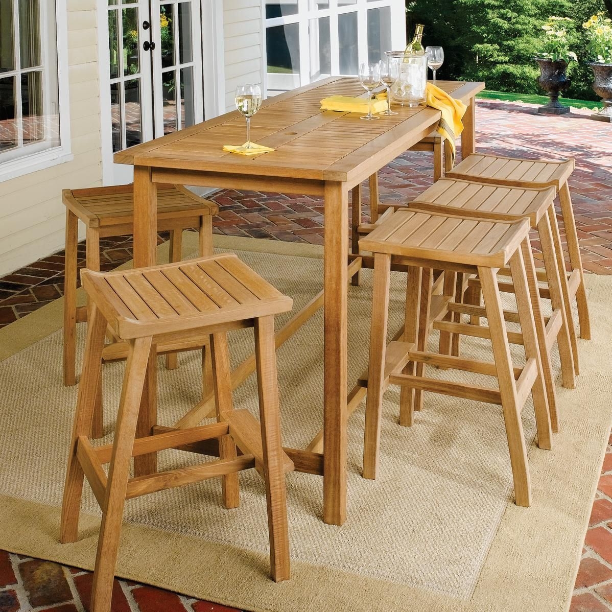 Tall outdoor bar table deals and chairs