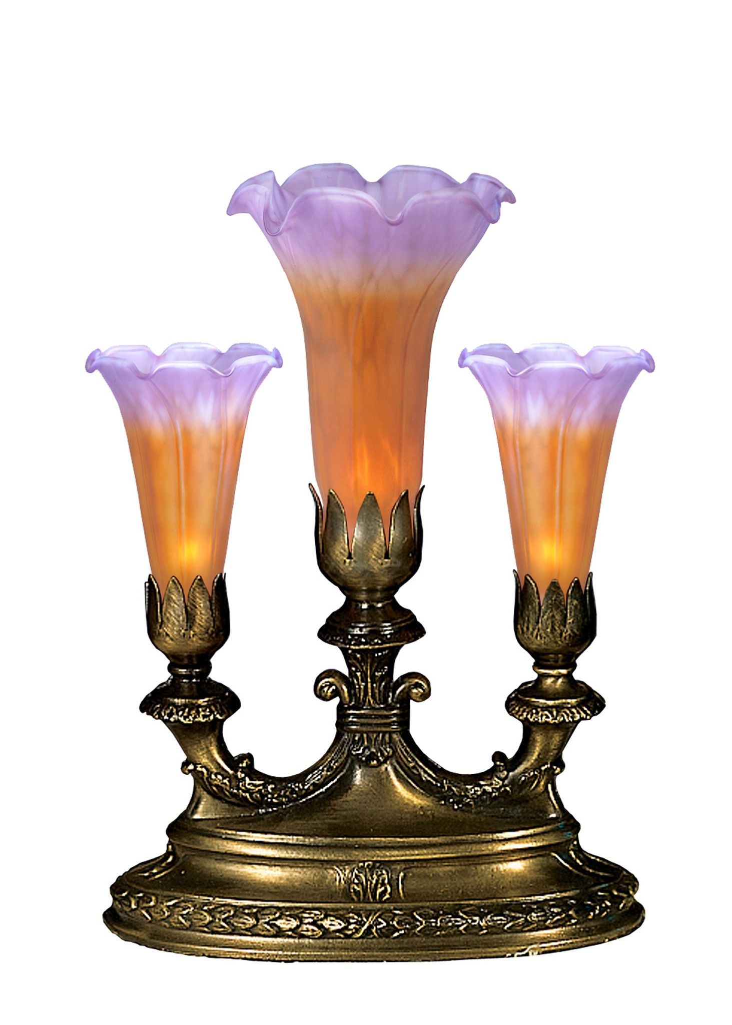 Pond Lily Mantelabra 13" H Table Lamp with Bell Shade