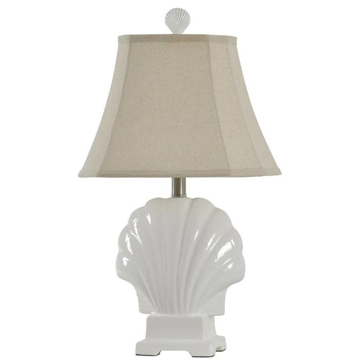 Sarabell Seashell Mini 23" H Table Lamp with Bell Shade