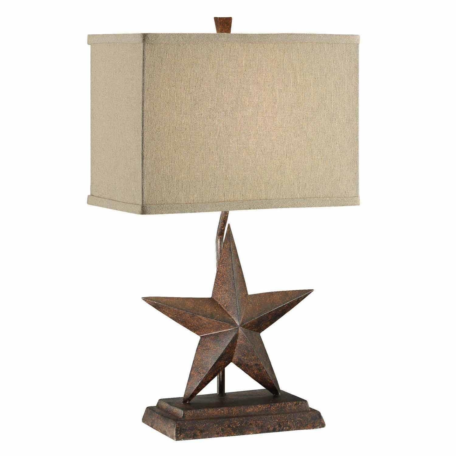 Star 23" H Table Lamp with Rectangular Shade