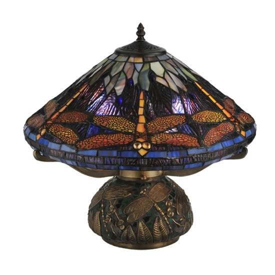 Tiffany Dragonfly Cone Table Lamp with Empire Shade