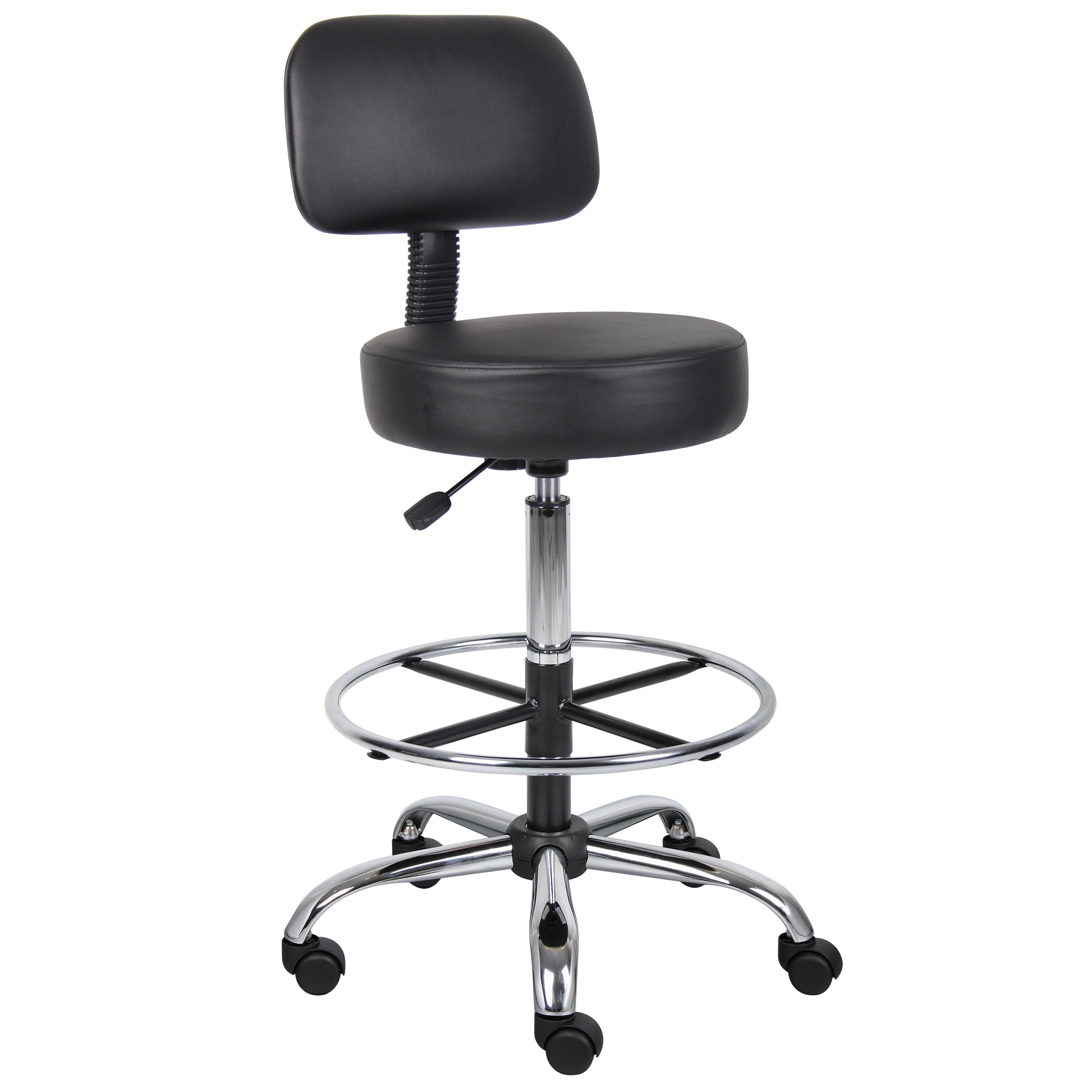 Boss caressoft drafting stool with back rest
