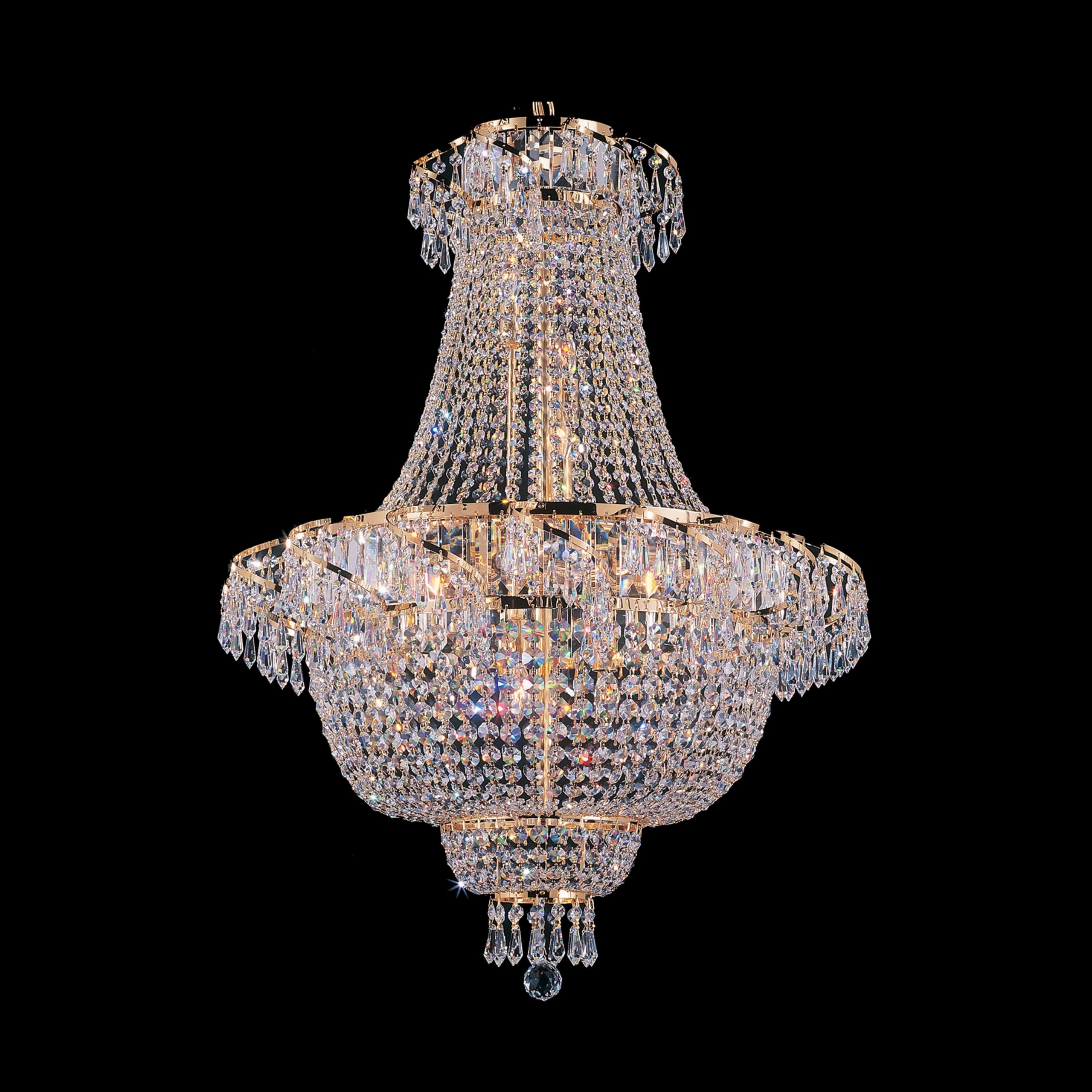 French Empire 9 Light Crystal Chandelier