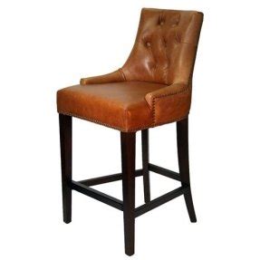 Leather top grain bar stools 1