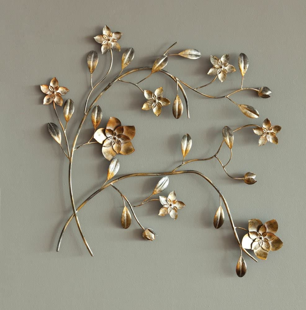 Metal wall flower art