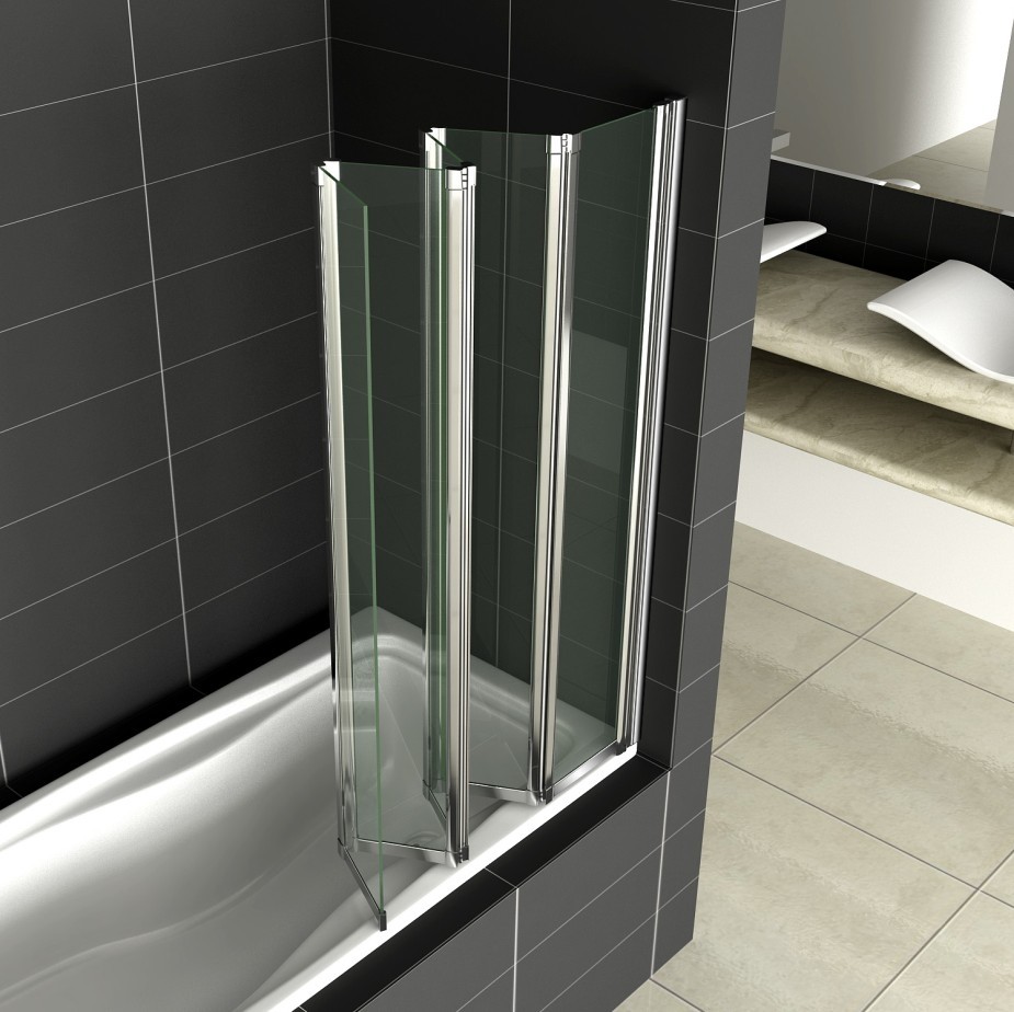 1200x1400mm folding shower bath screen easyclean glass door panel y73