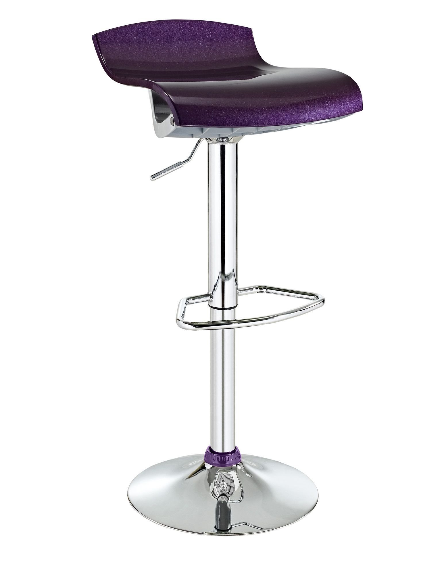 Furniture abs metal bar stool purple each chairs seating bar