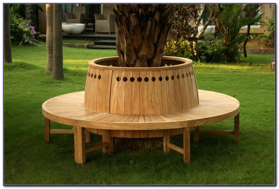 Home inspirations garden bench cool round garden bench tree design