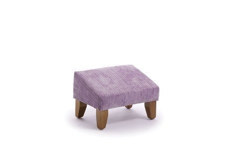 Small angled footstool with a choice of leg options wood