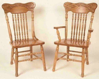 Amish pressed deals back chairs