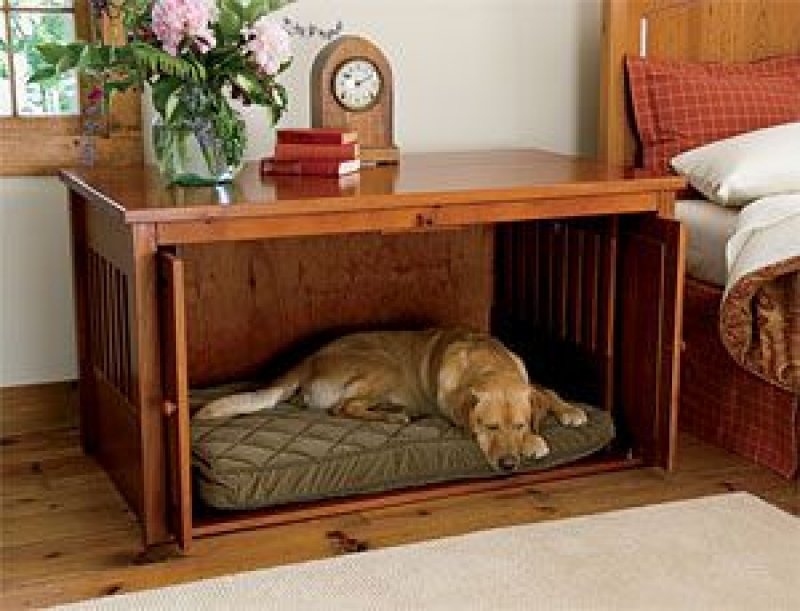 Dog crate clearance bedside table