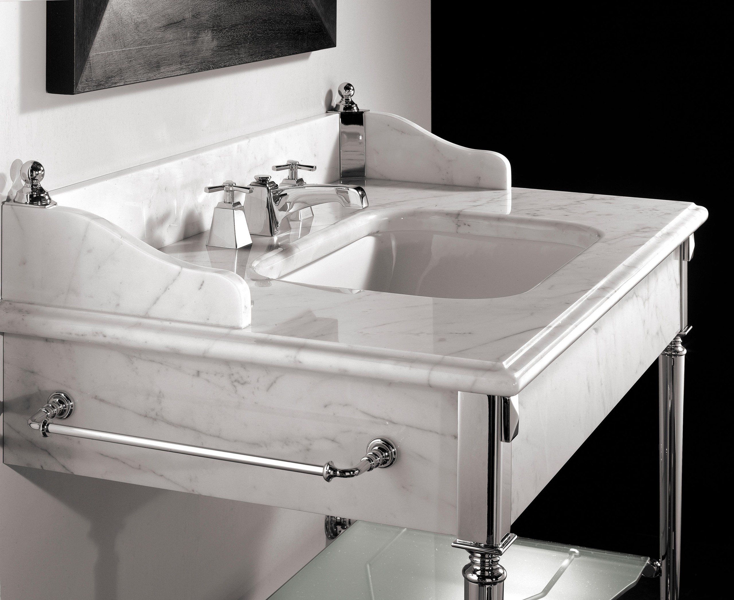 bathroom sink with console