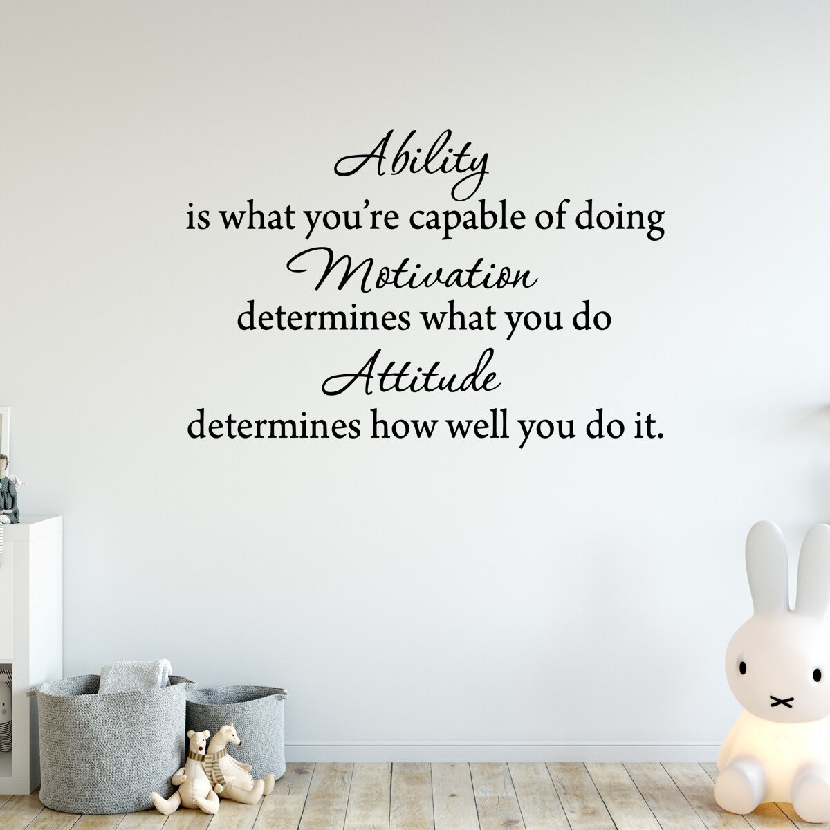 Ability is What You're Capable of Doing inspirational Quote Wall Decal
