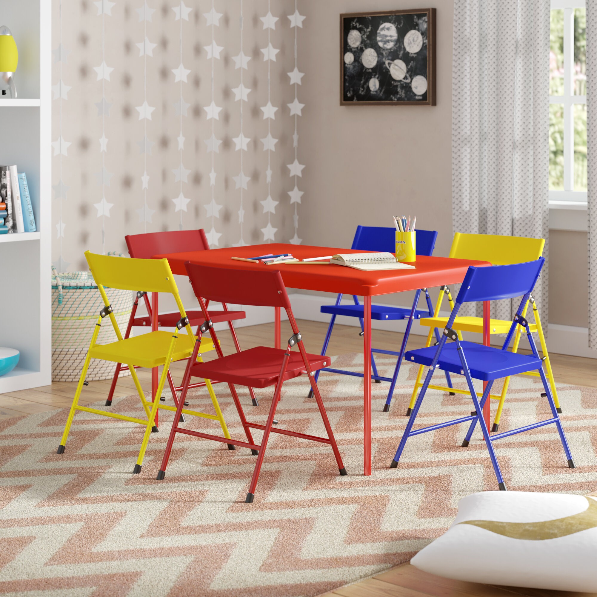 Adrian Kids 7 Piece Play Table and Chair Set
