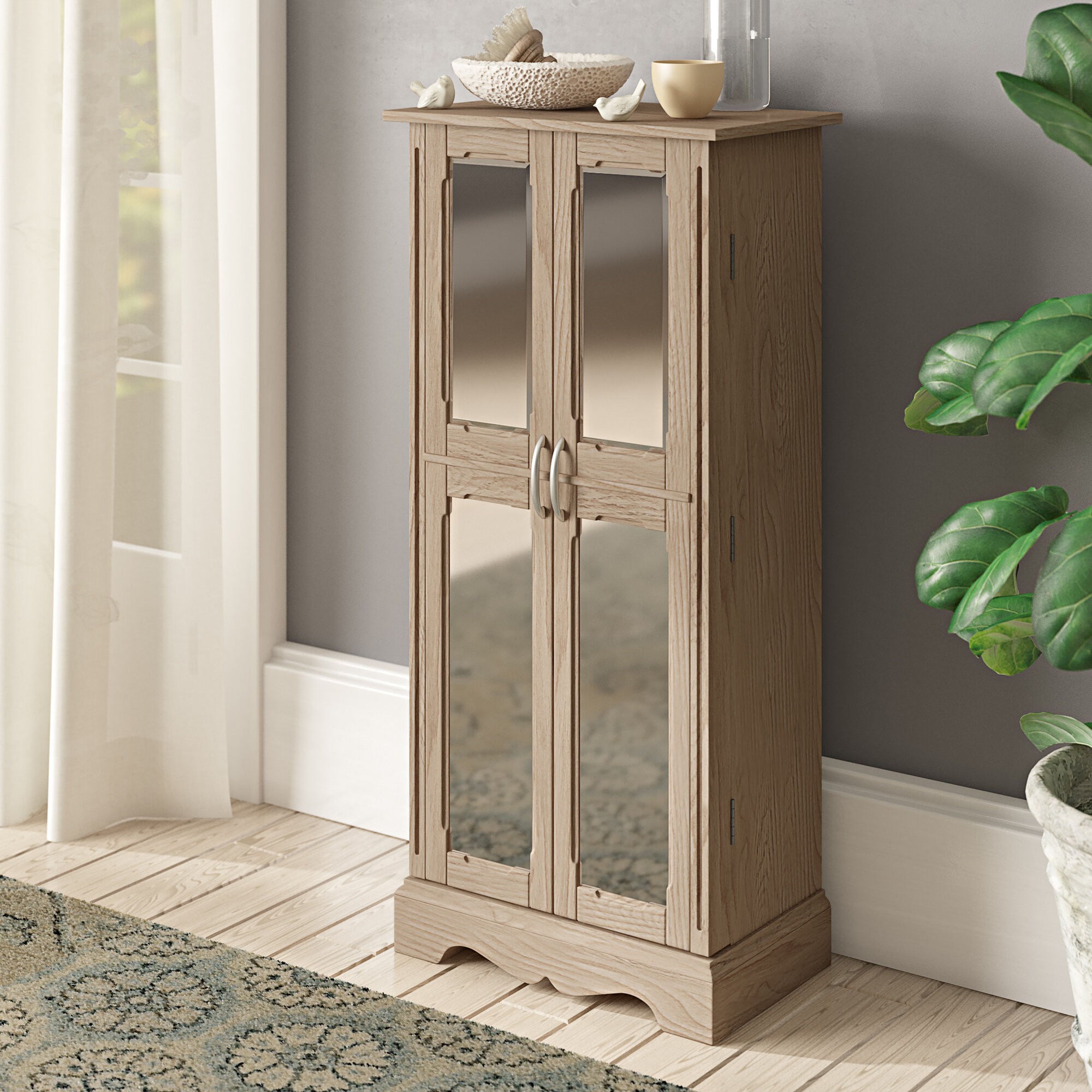 Altenburg Chelsea Free Standing Jewelry Armoire with Mirror