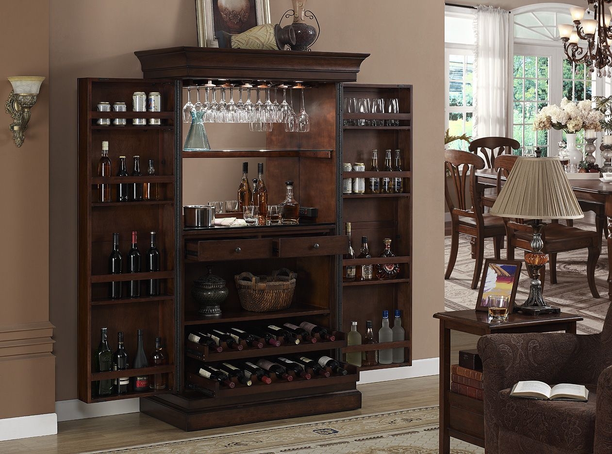 modern wine and liquor kitchen bar cabinet