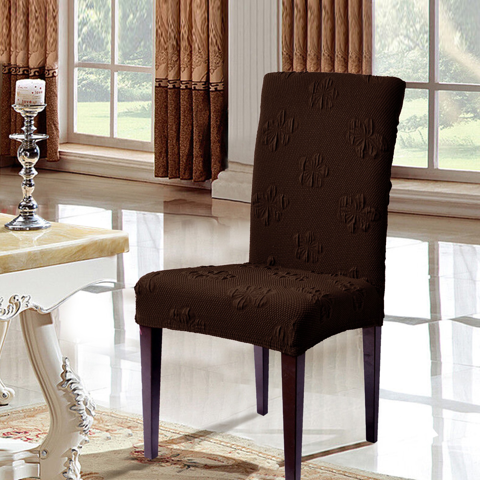 10 Best Kitchen Dining Chair Slipcovers For 2021 Ideas On Foter   Box Cushion Dining Chair Slipcover Set Of 2 