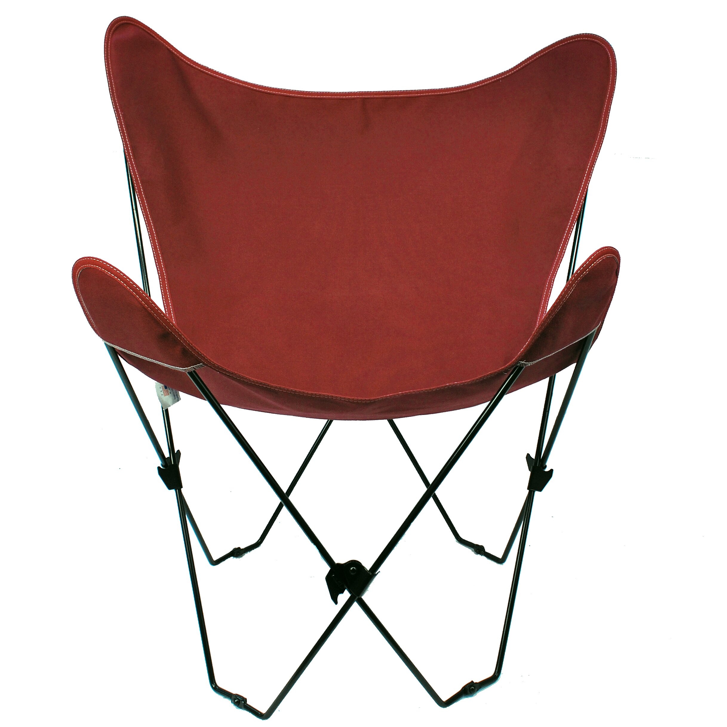Butterfly chair and cover combination with black frame
