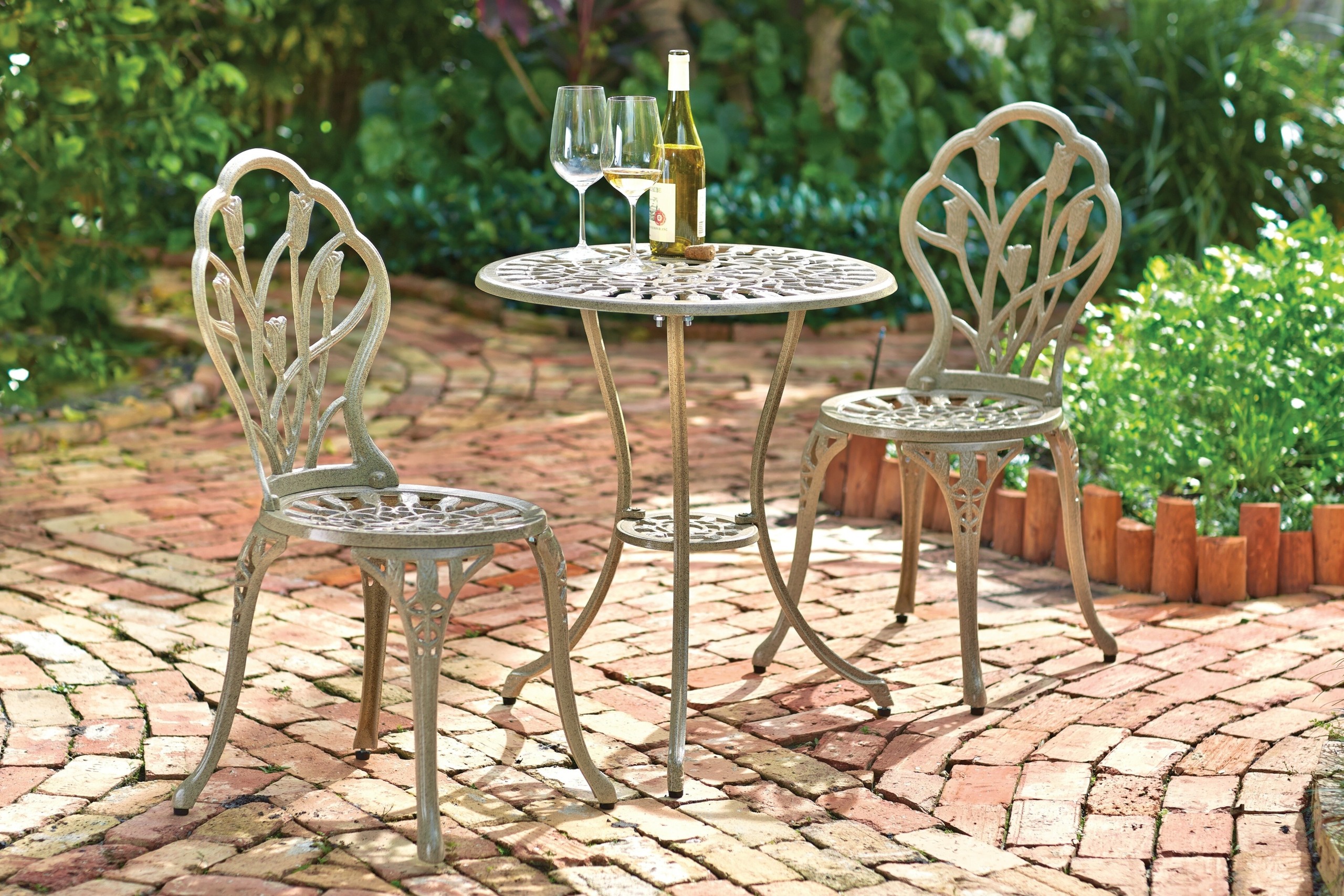 cast iron 3 piece patio set