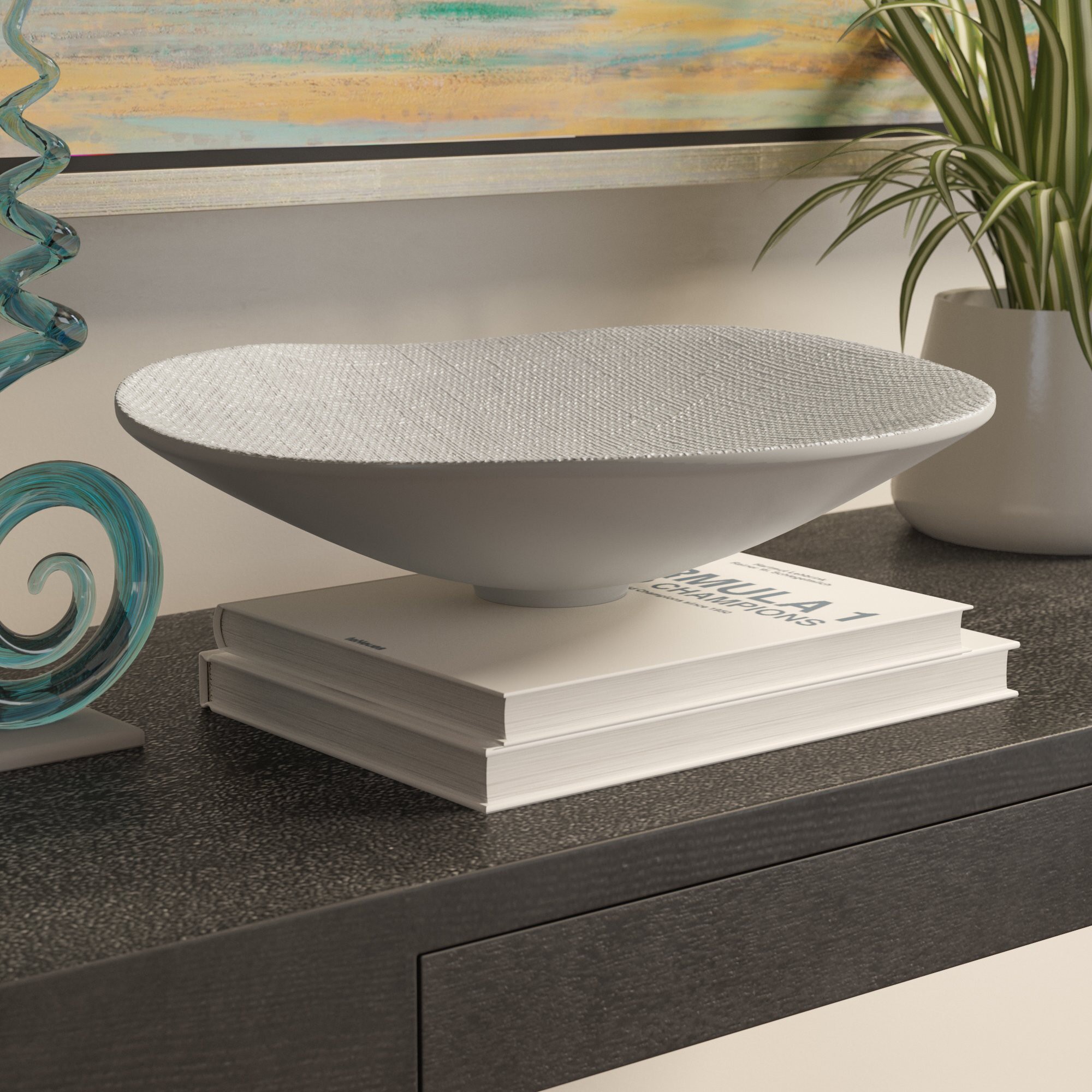 Ceramic Wave Decorative Bowl