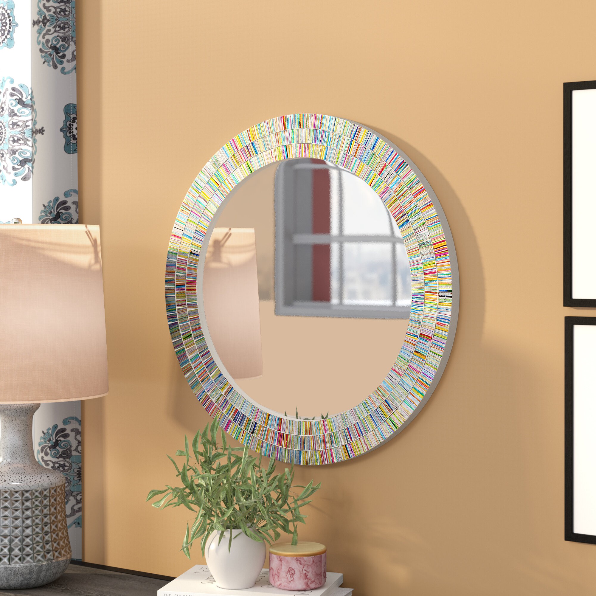 Coleridge Round Rainbow Bathroom/Vanity Wall Mirror