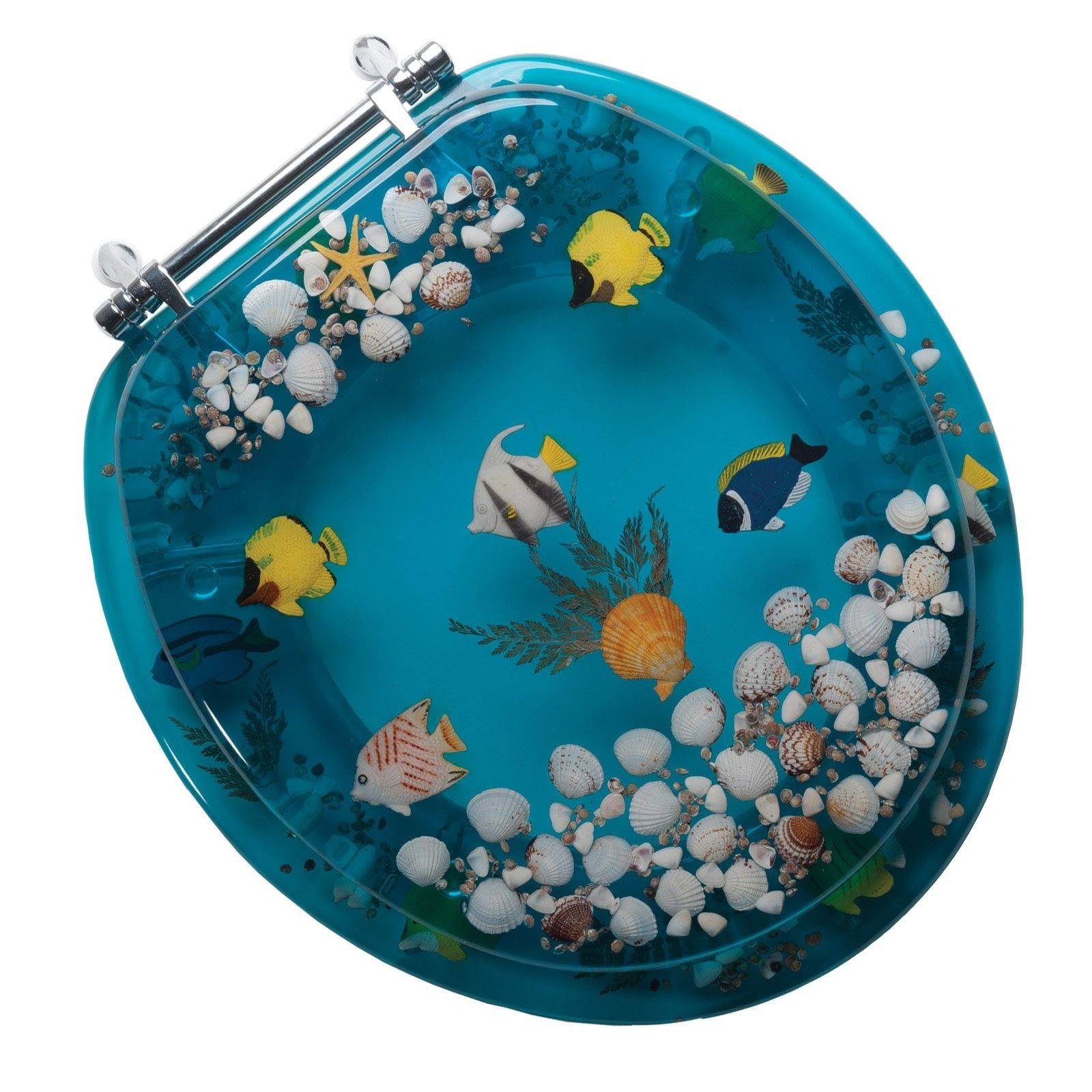 Colorful Aquarium Acrylic Round Toilet Seat