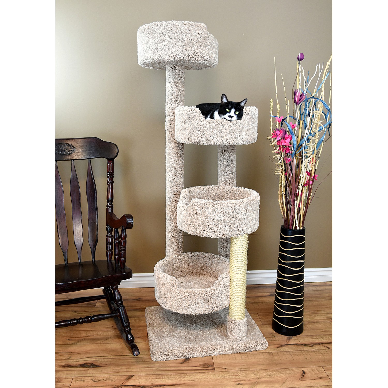 Compact Cat Condo With A Stairway