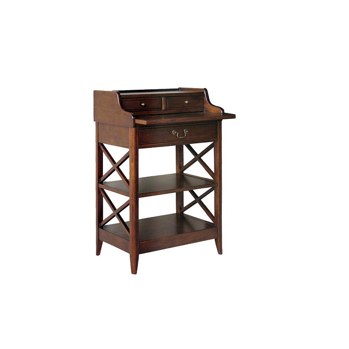 Compact Wooden Secretary Desk