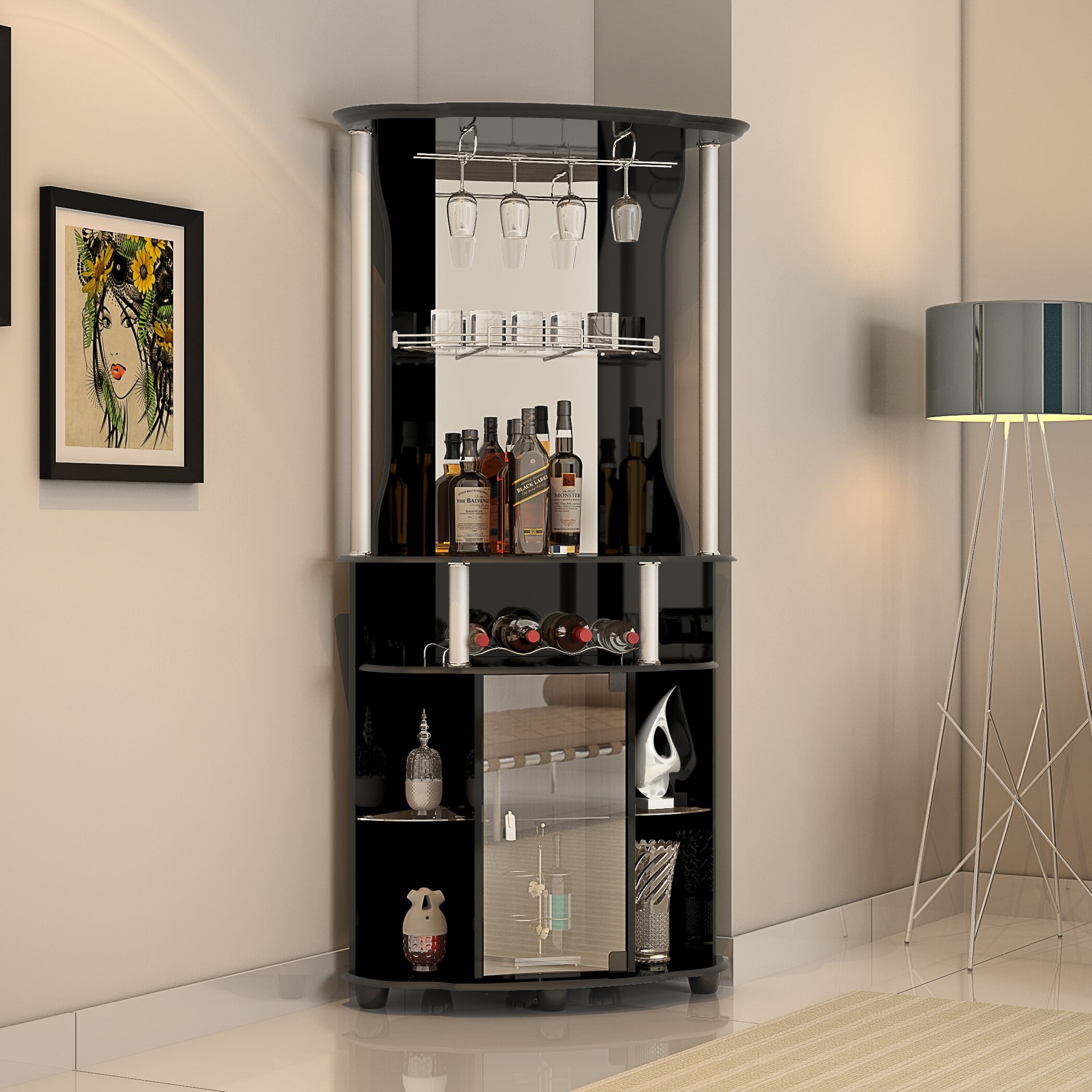 hidden mini bar at home