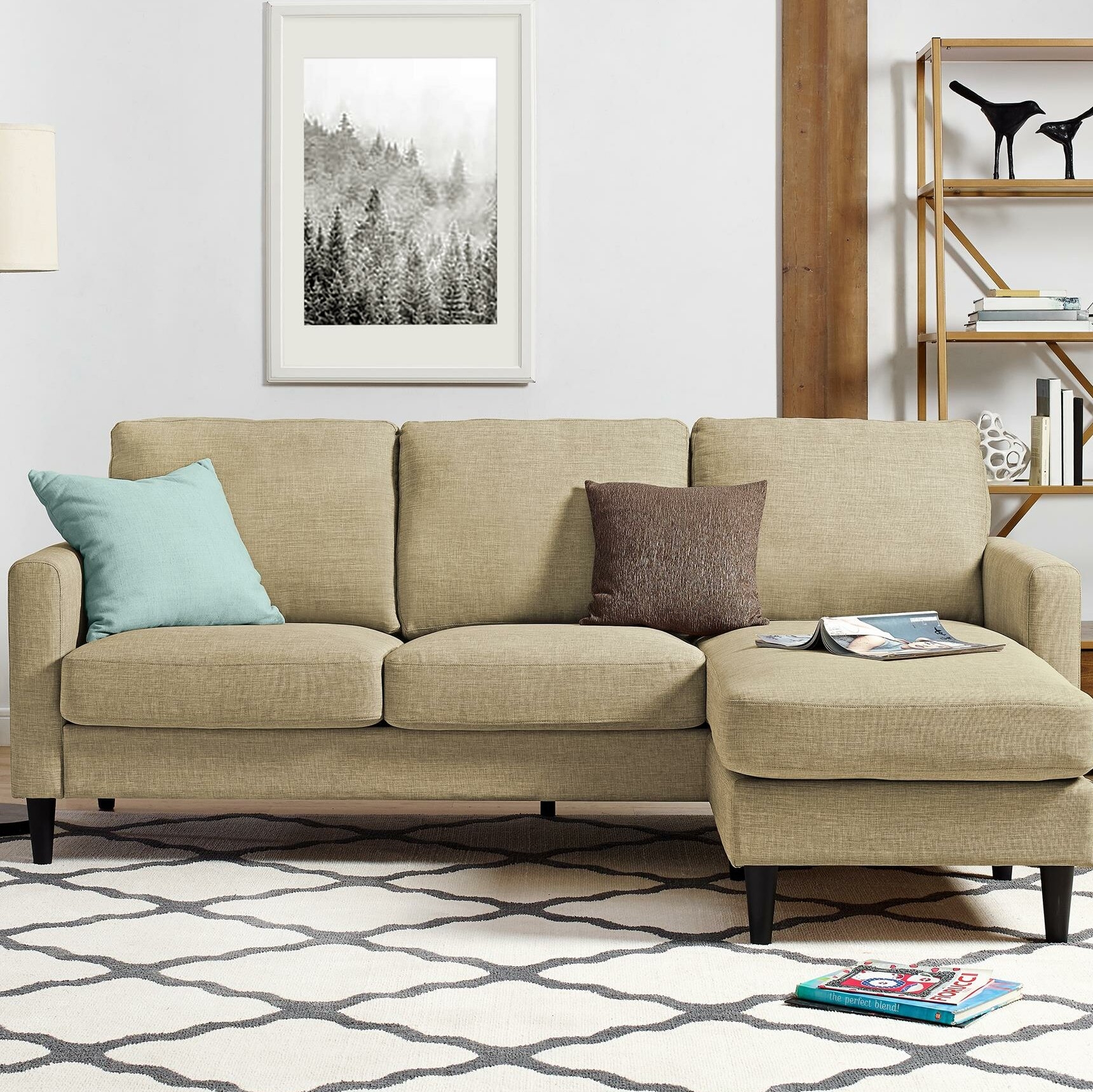 Contemporary Reversible Sectional Sofa