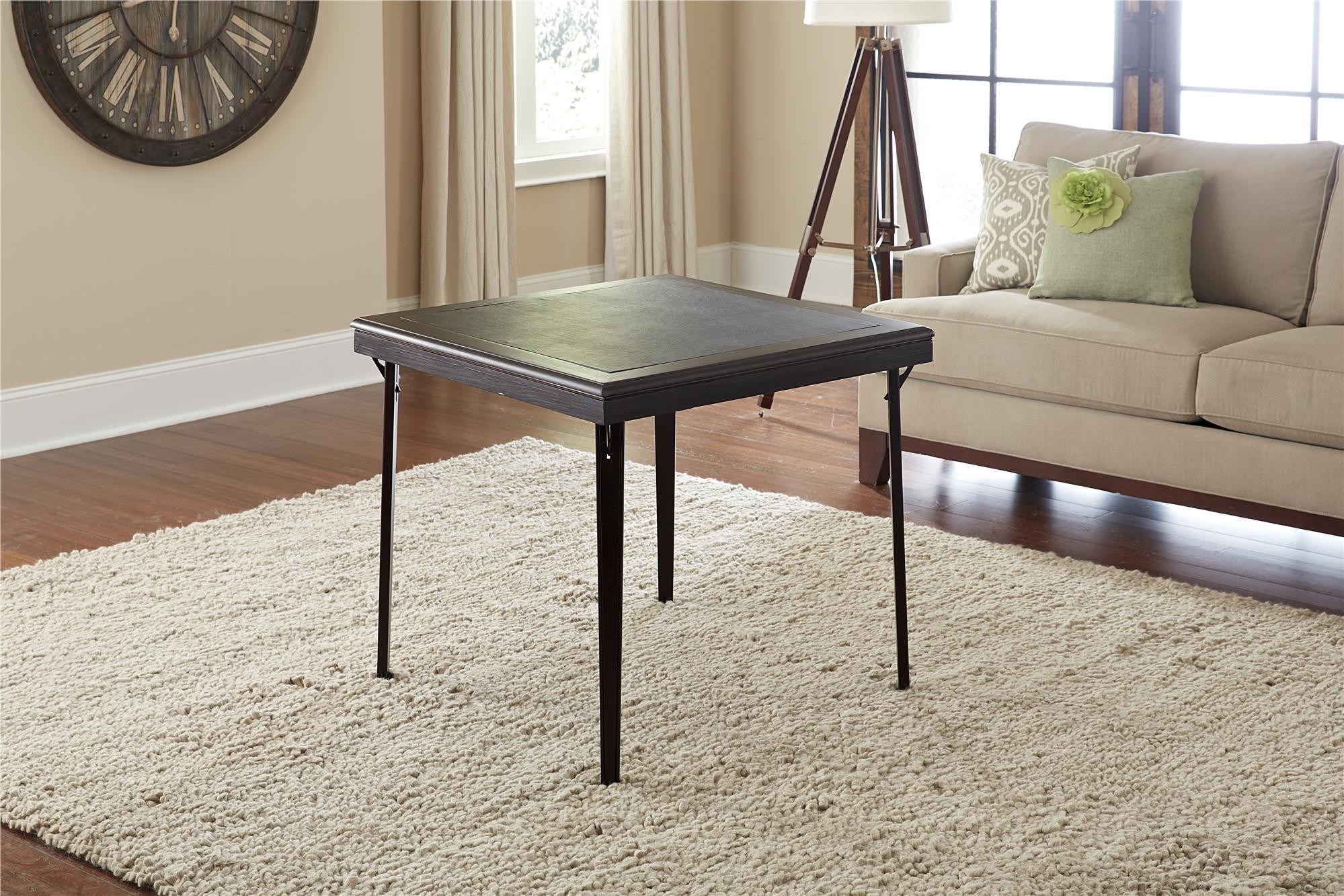 COSCO 32” Square Folding Table with Vinyl Inset