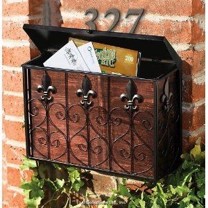 Decorative wall mount mailbox residential mailboxes at