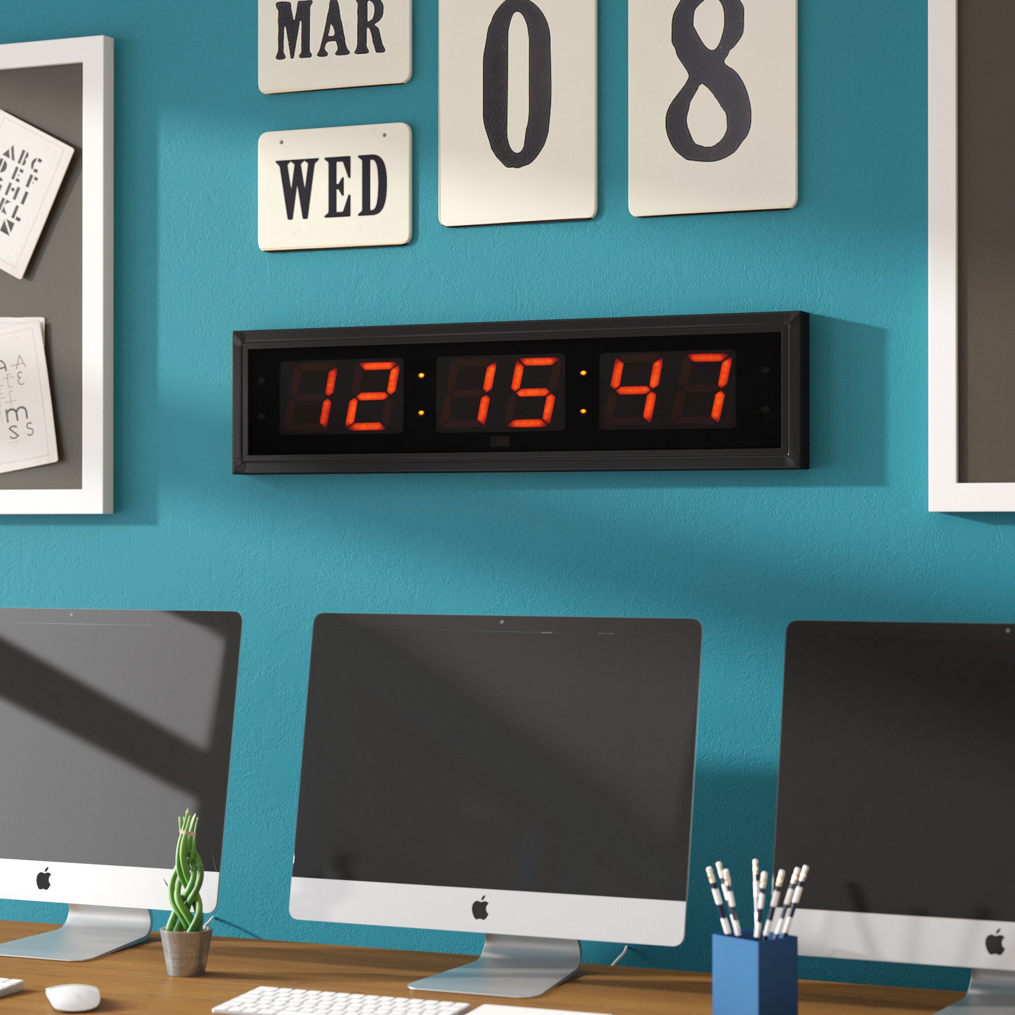 Digital 5” LED Clock with Remote Control