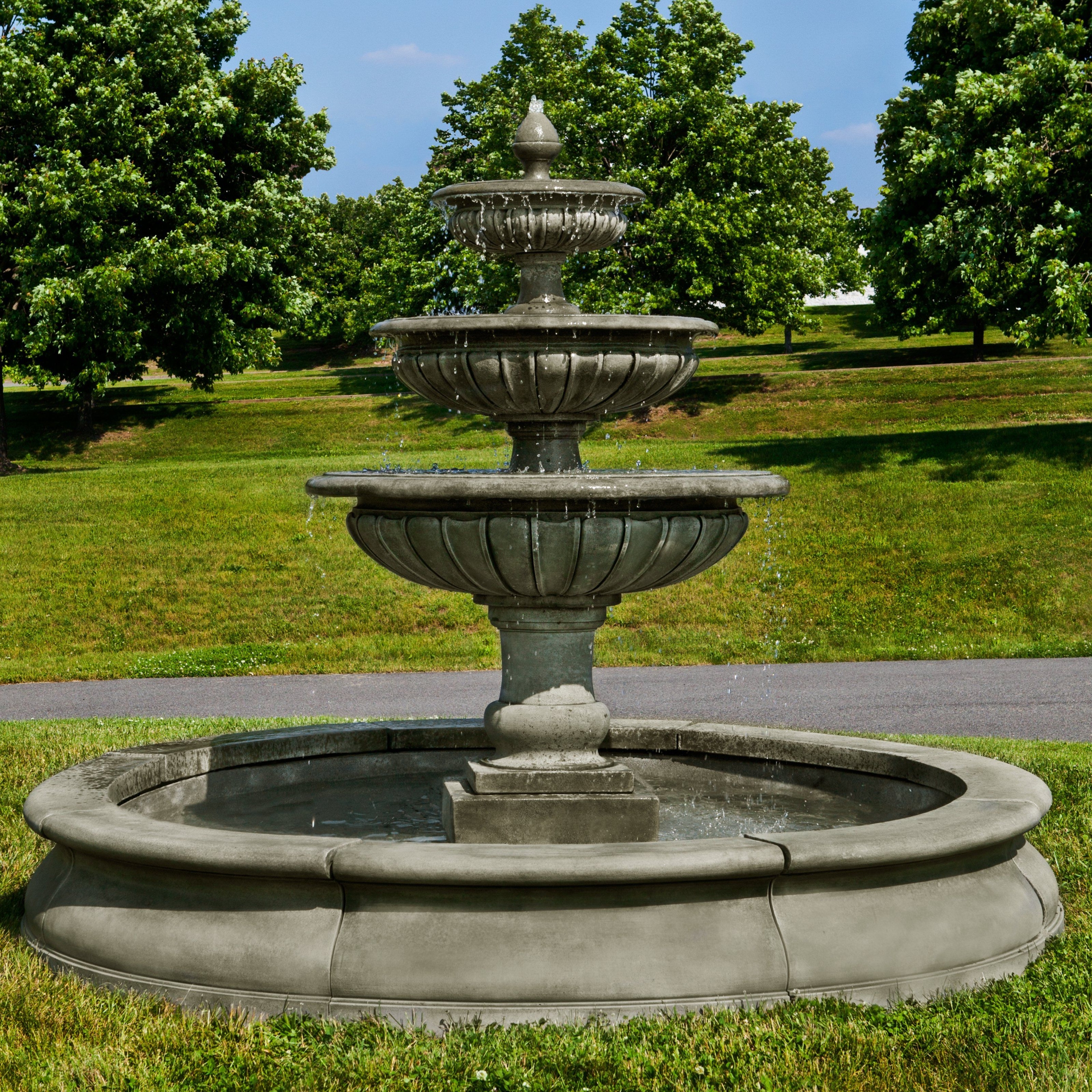 Double kansas city atrosehill door fountain outdoor garden 1