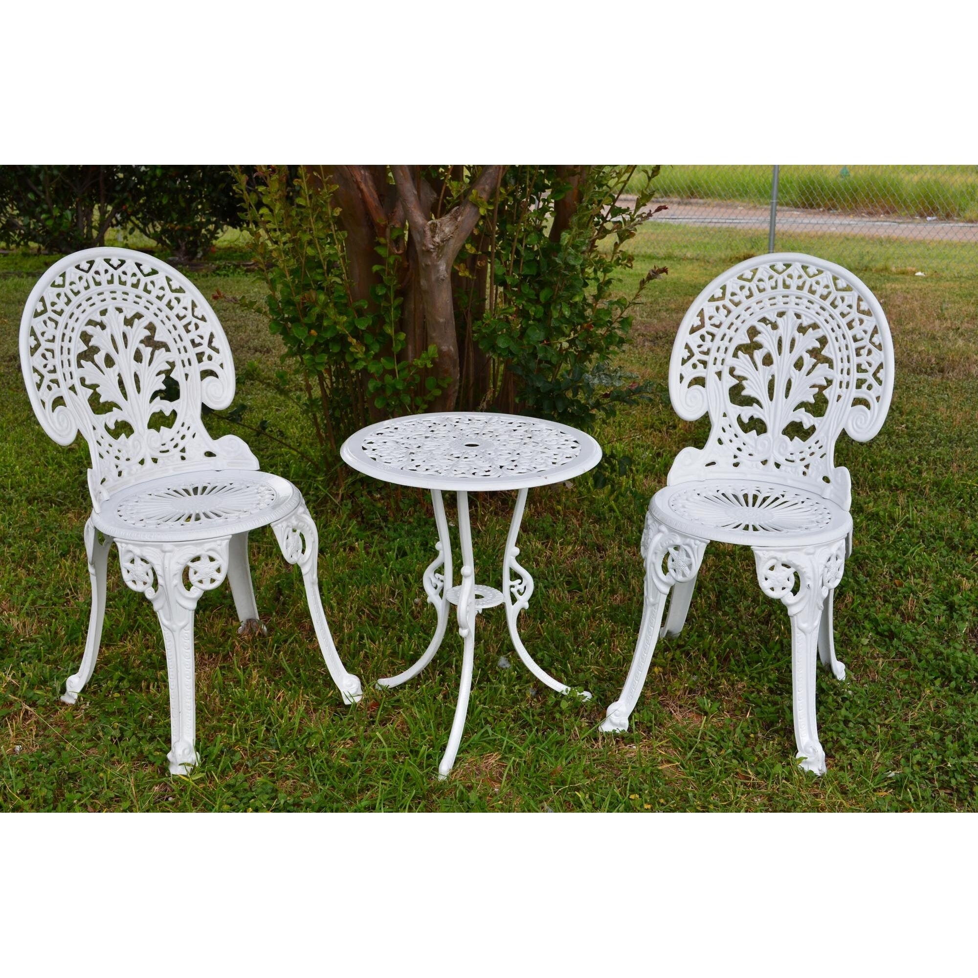 Cast iron best sale bistro chairs