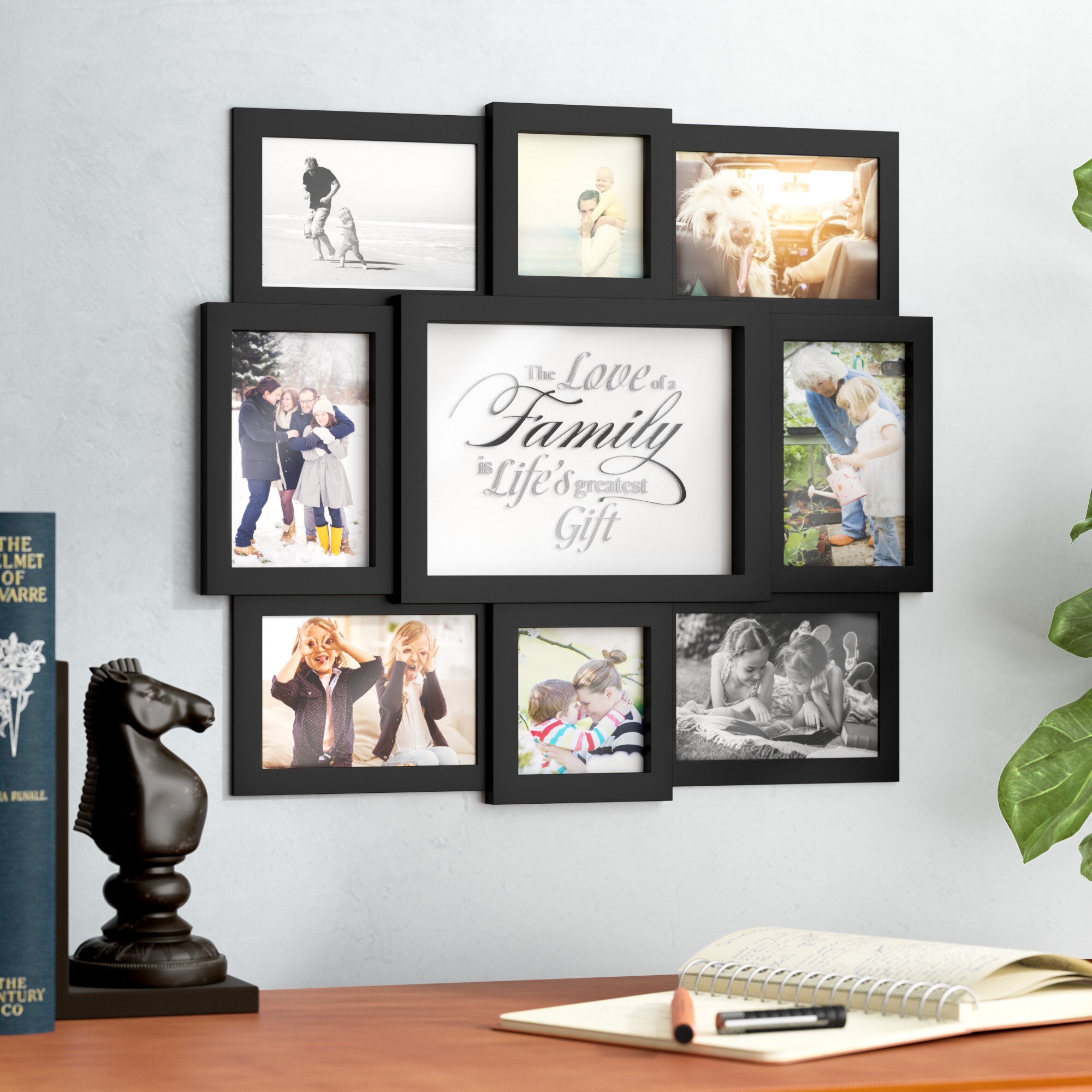 Family Sentiment 8 Opening Collage Hanging Picture Frame