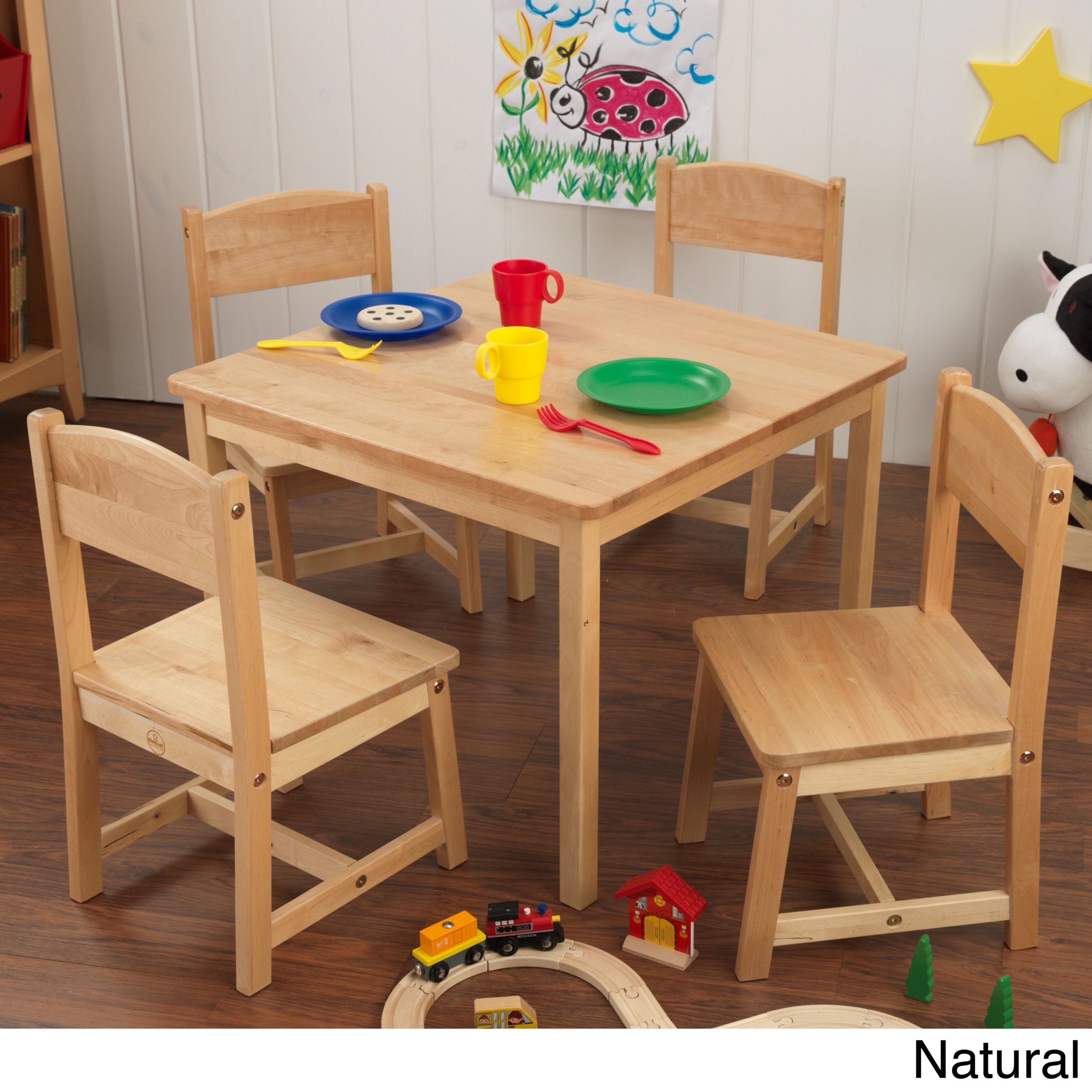 Farmhouse Kids 5 Piece Writing Table and Chair Set